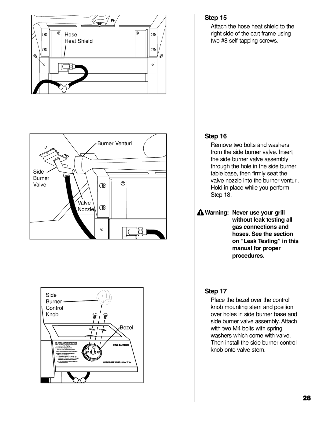 Brinkmann 6355-T owner manual Hose 