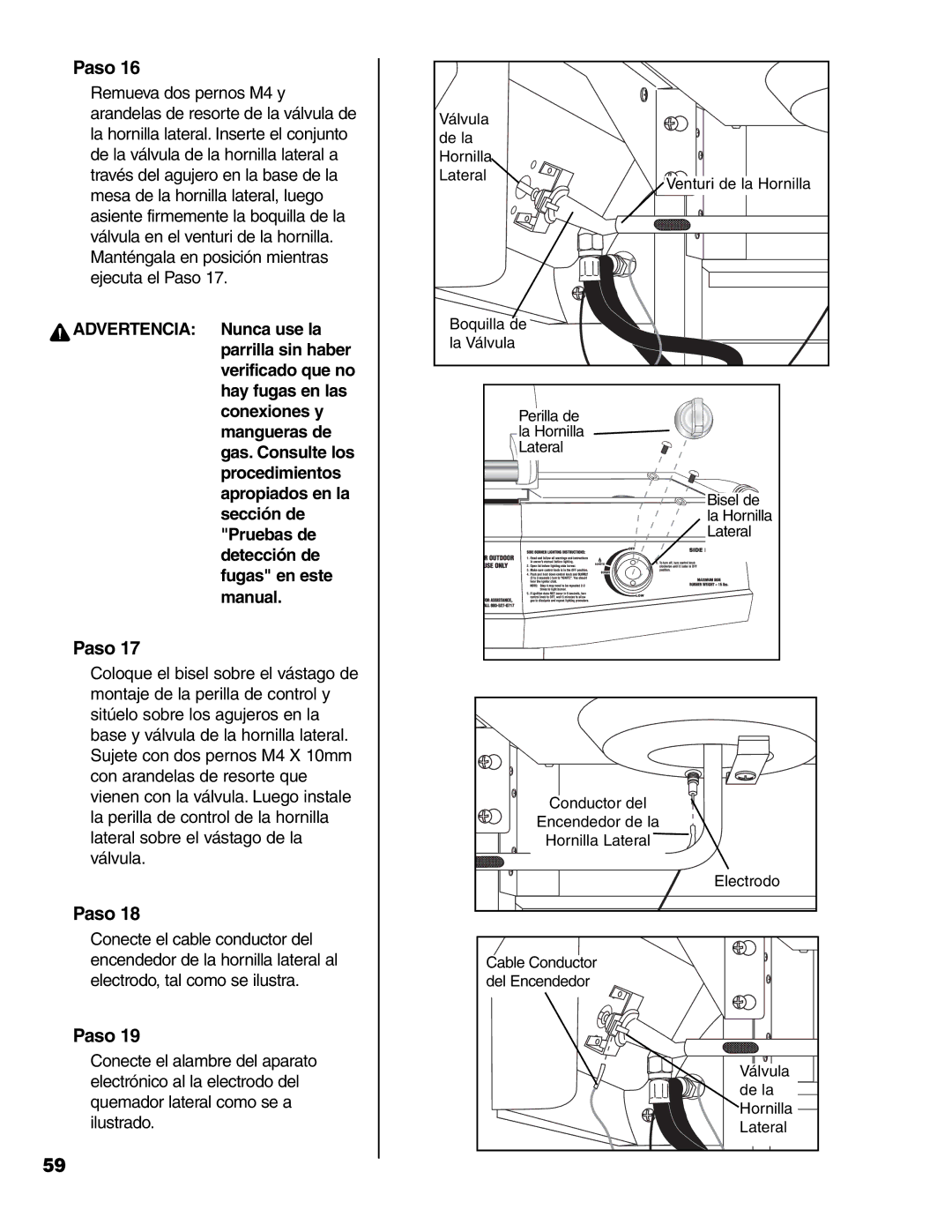 Brinkmann 7231 Series owner manual Advertencia 