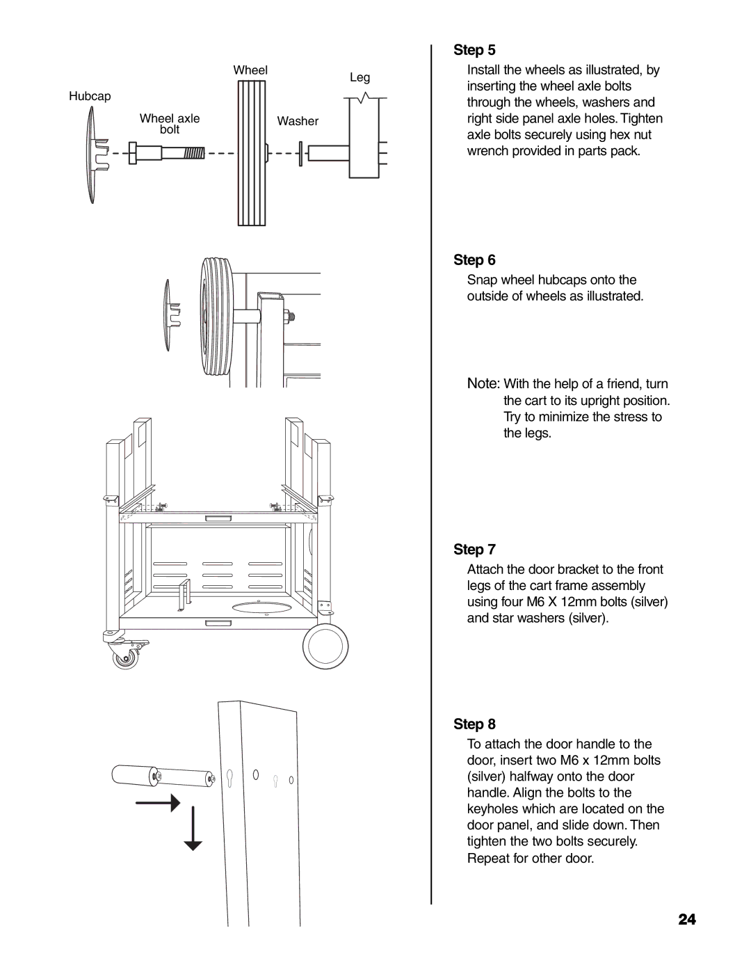 Brinkmann 7341 owner manual Snap wheel hubcaps onto the outside of wheels as illustrated 