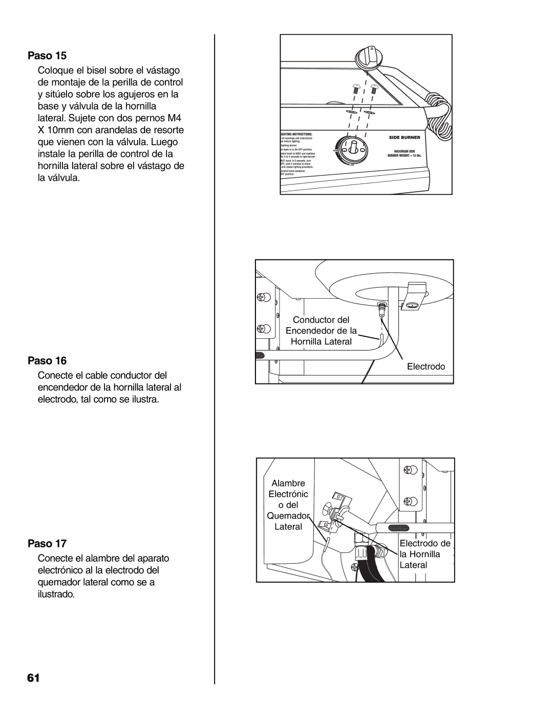 Brinkmann 7541 Series owner manual Conductor del 