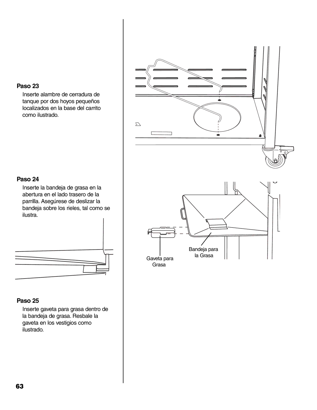 Brinkmann 7541 Series owner manual Gaveta para Grasa Bandeja para la Grasa 