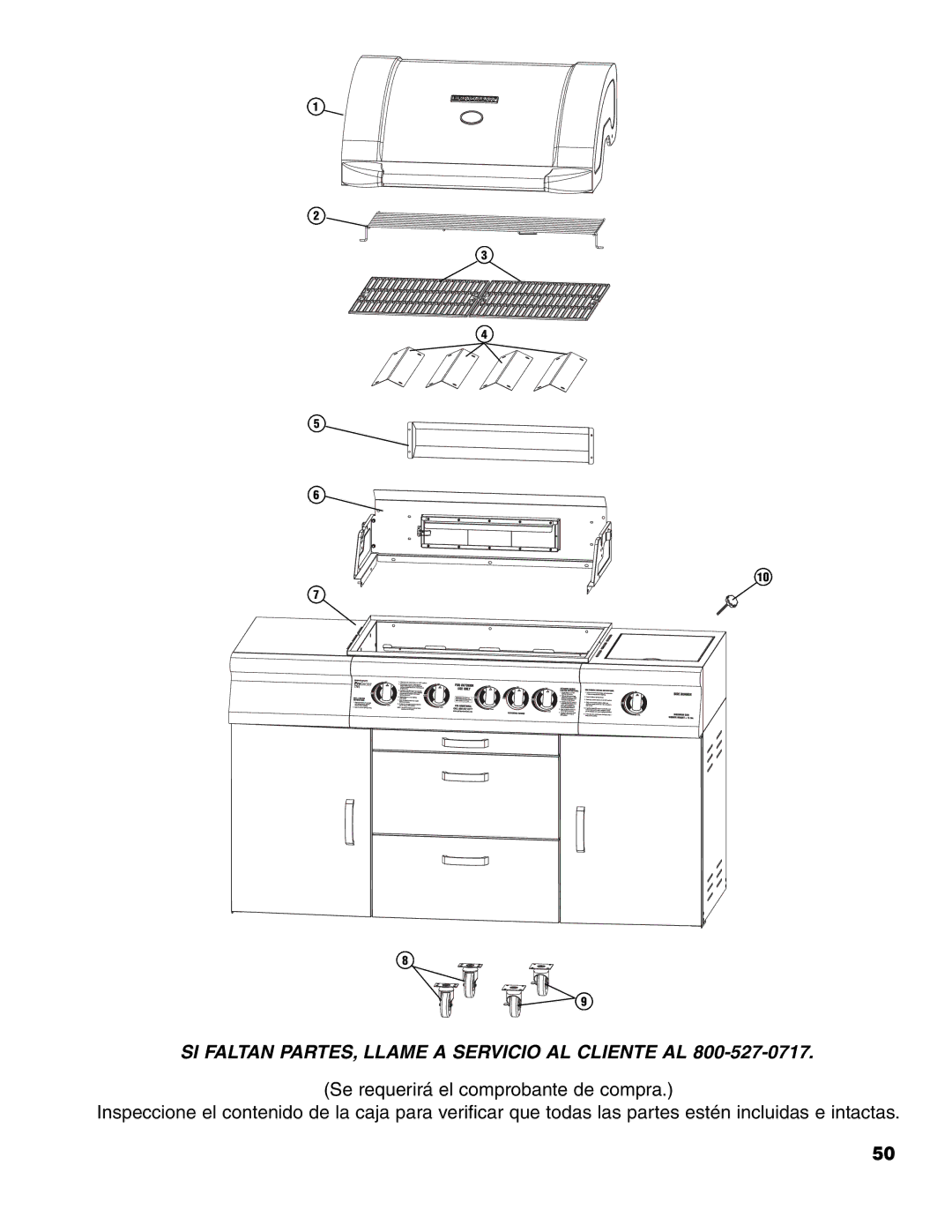 Brinkmann 7741 Series owner manual SI Faltan PARTES, Llame a Servicio AL Cliente AL 