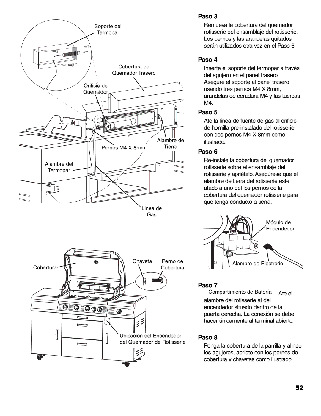 Brinkmann 7741 owner manual Módulo de Encendedor Alambre de Electrodo 