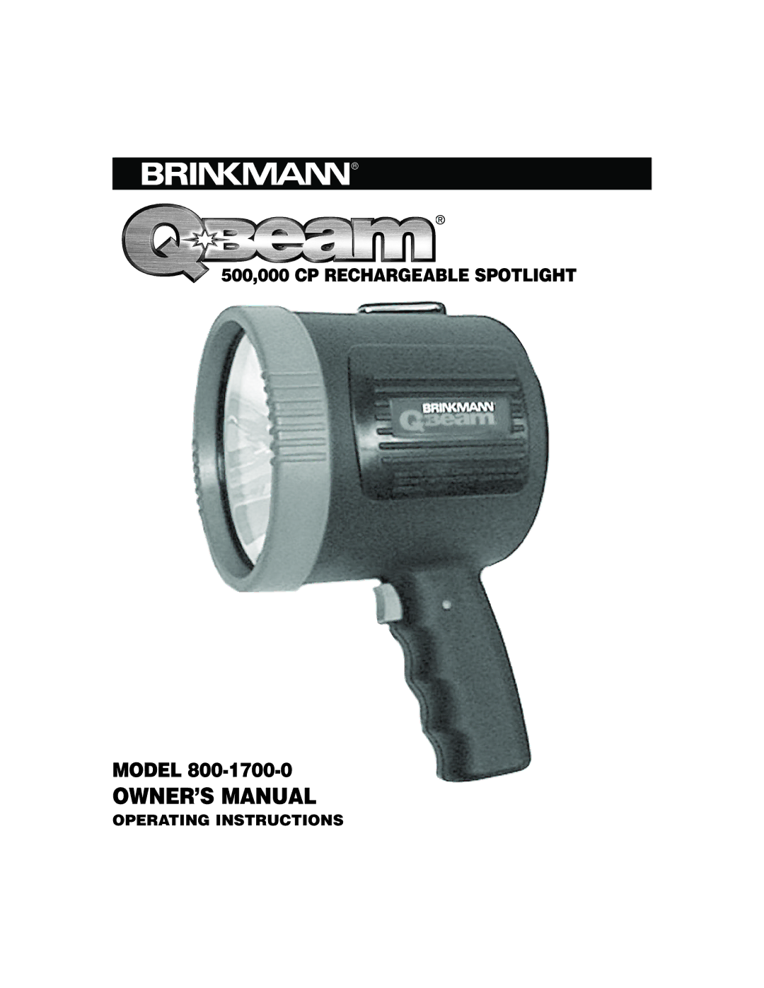 Brinkmann 800-1700-0 owner manual Model 