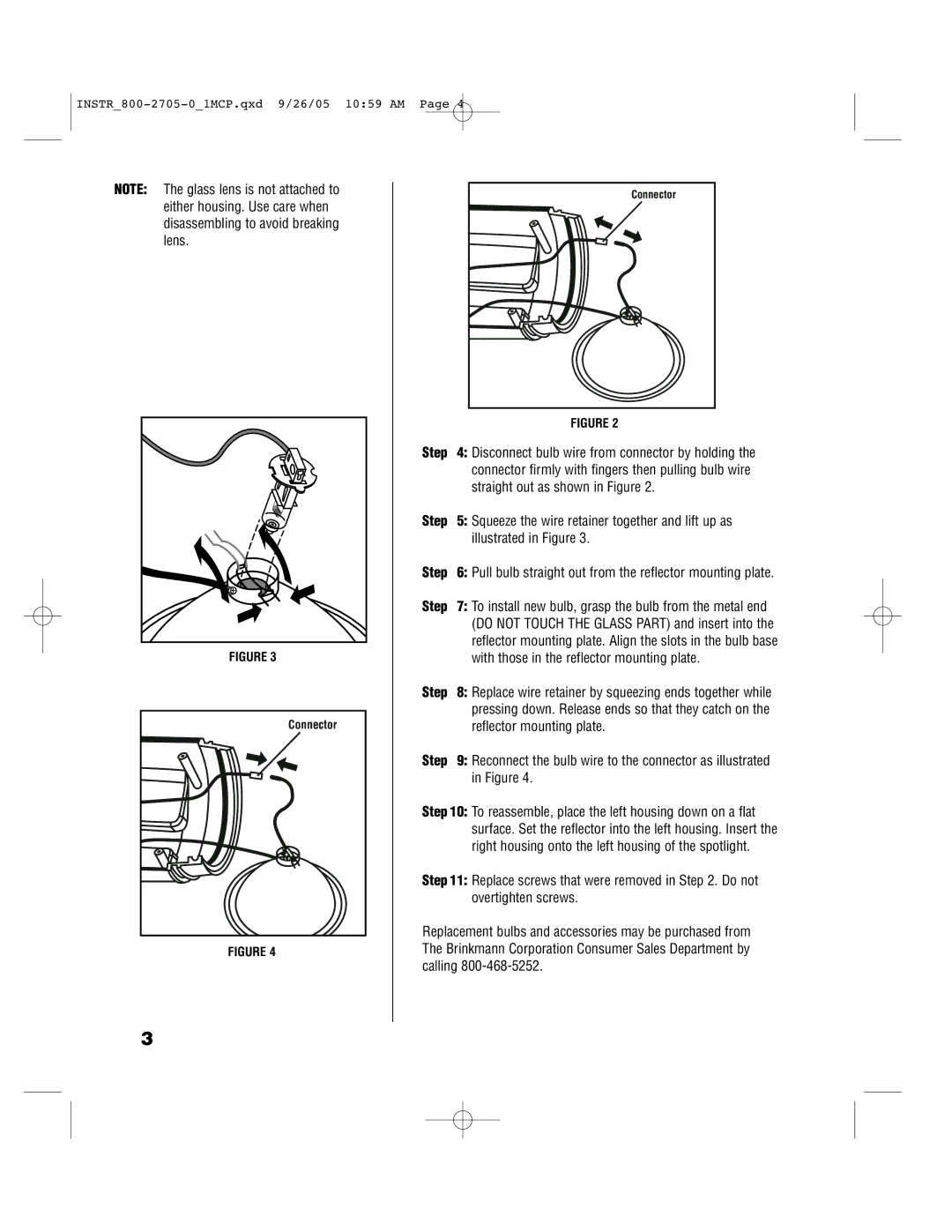 Brinkmann 800-2705-0 owner manual Connector 