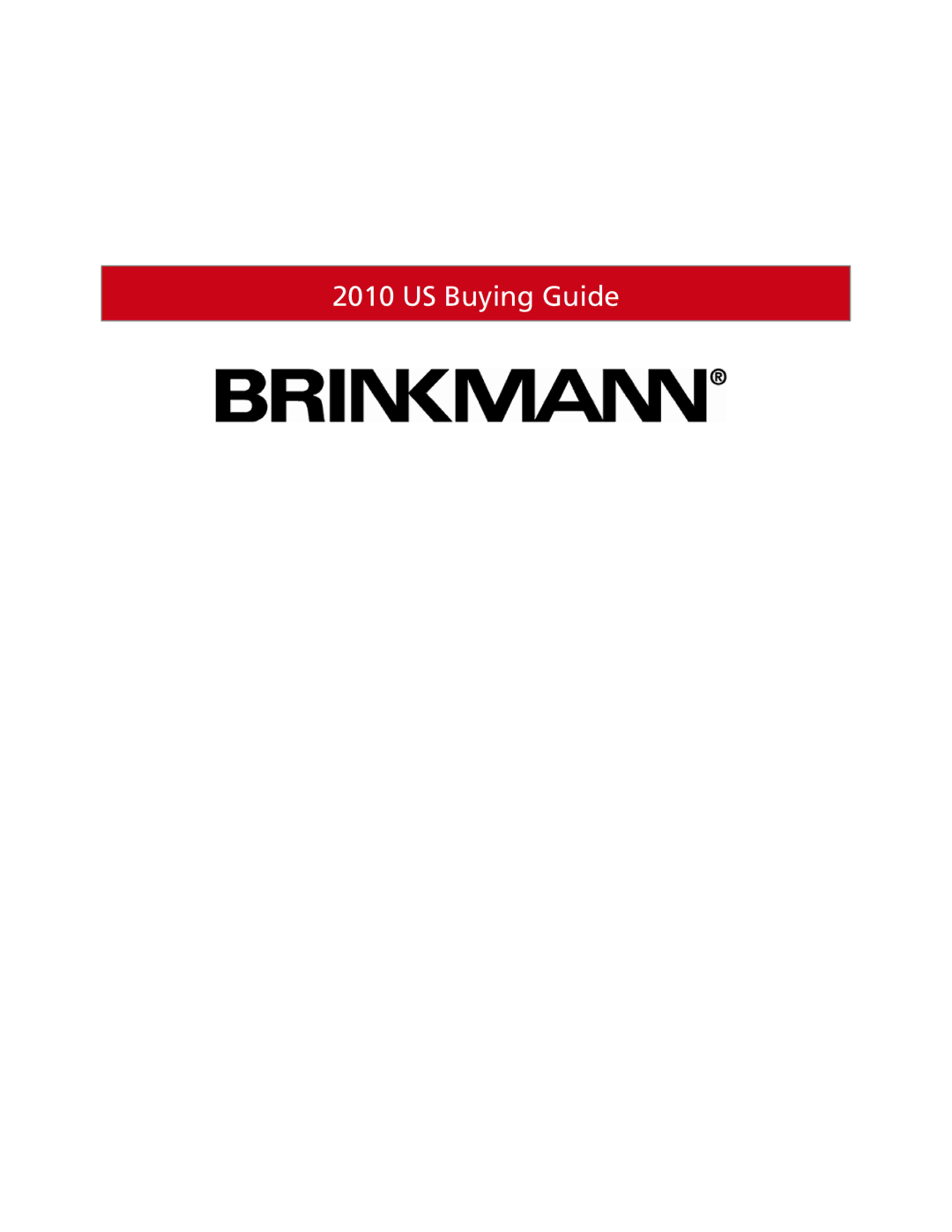 Brinkmann 810-1100-S manual US Buying Guide 