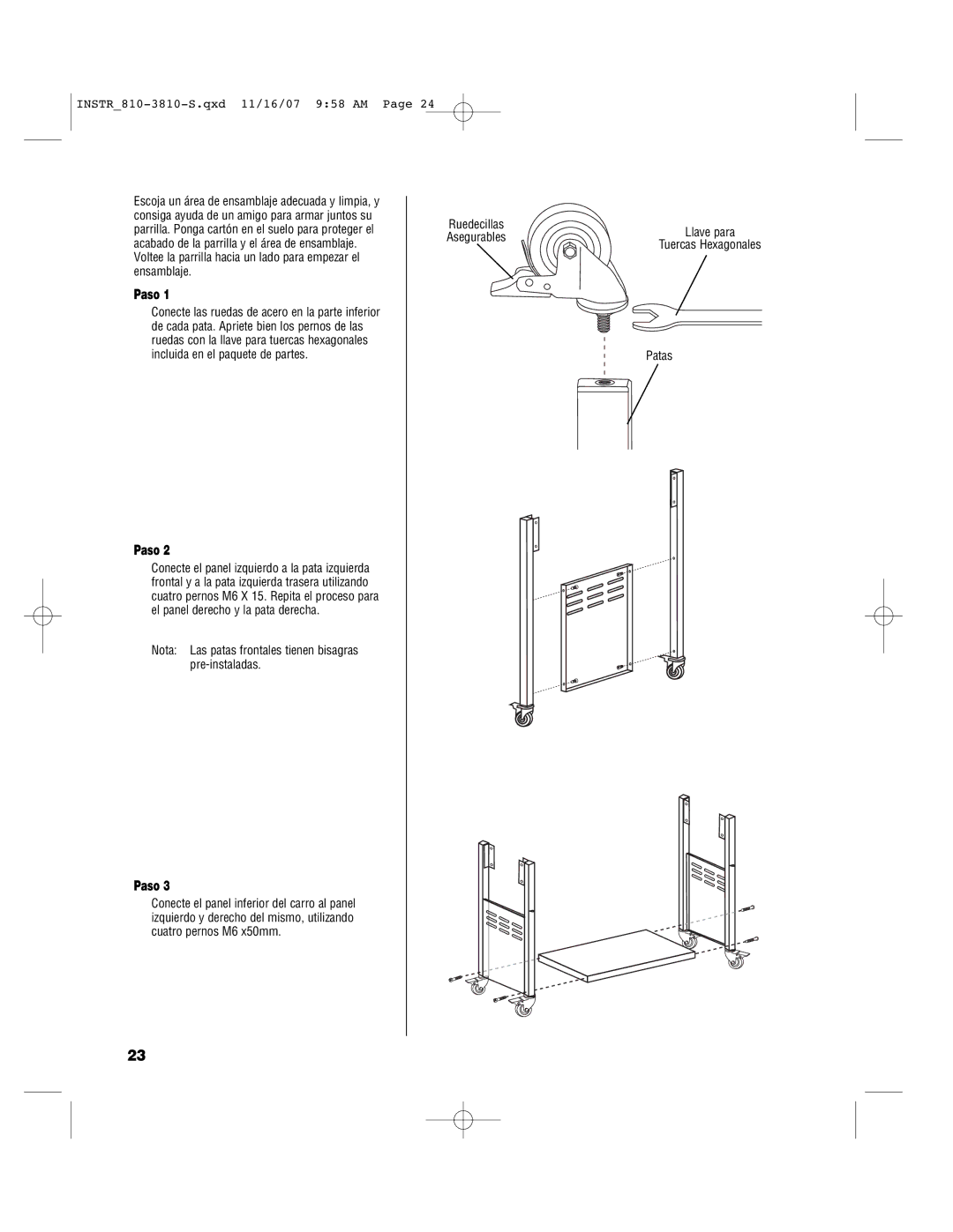 Brinkmann 810-3810-S owner manual Paso 