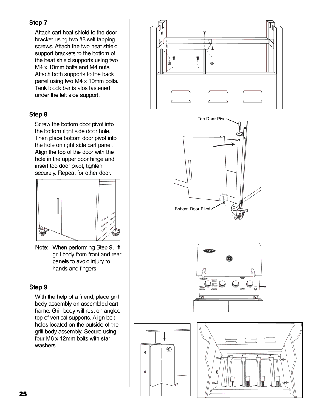 Brinkmann 810-4415-T owner manual Top Door Pivot Bottom Door Pivot 