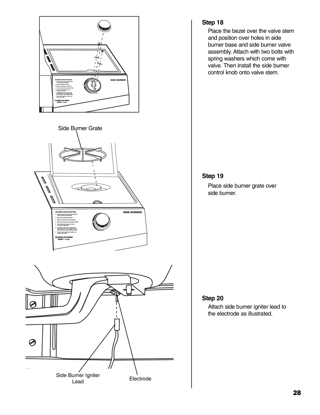 Brinkmann 810-4415-T owner manual Side Burner Grate 