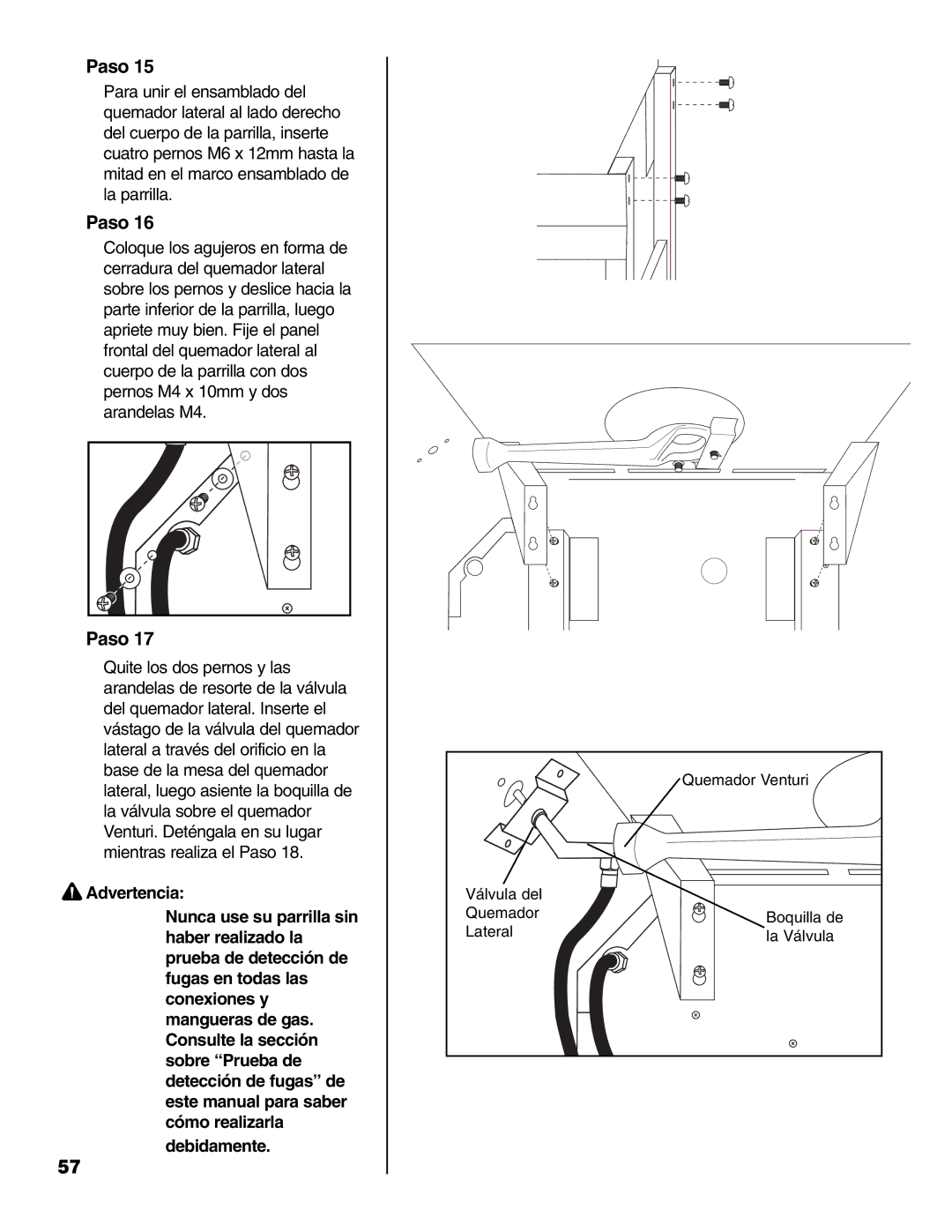 Brinkmann 810-4415-T owner manual Quemador Venturi 