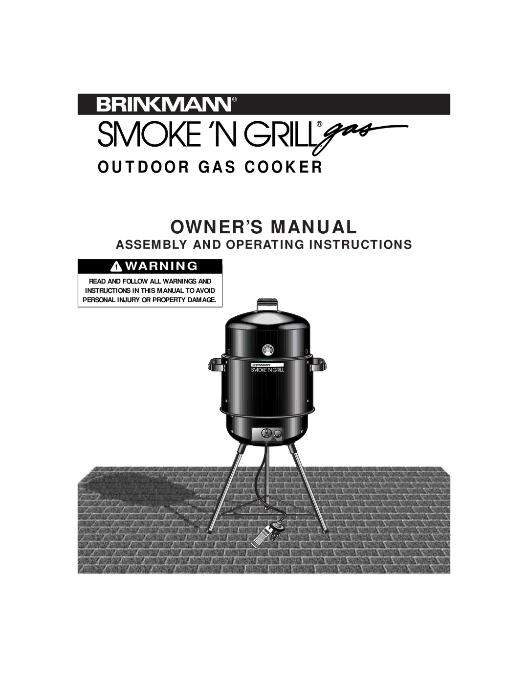 Brinkmann 810-5600-0 owner manual Outdoor GAS Cooker, Assembly and Operating Instructions 