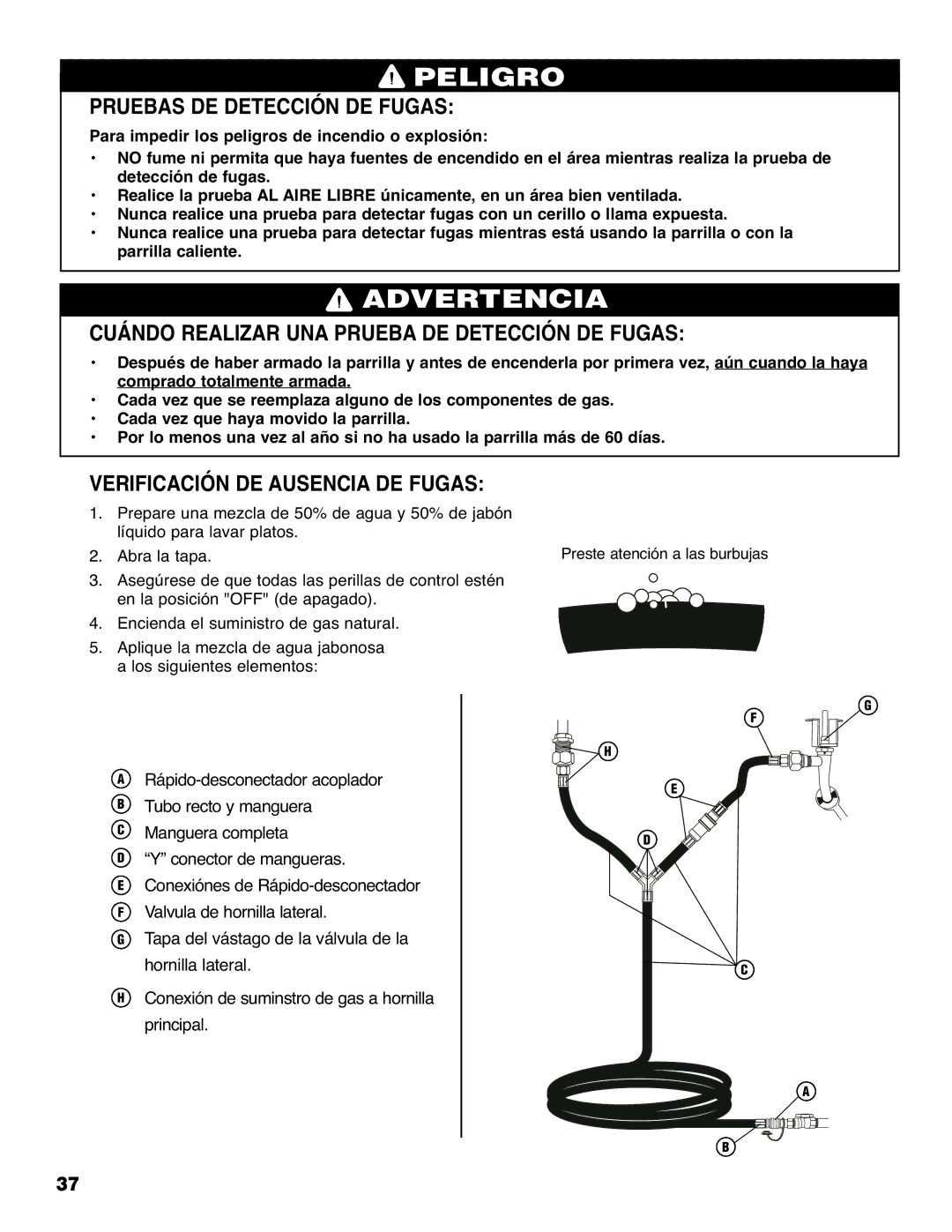 Brinkmann 810-6830-0 owner manual Pruebas DE Detección DE Fugas, Cuándo Realizar UNA Prueba DE Detección DE Fugas 