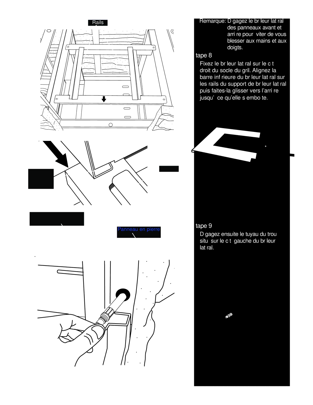 Brinkmann 810-6830-B owner manual Rails 