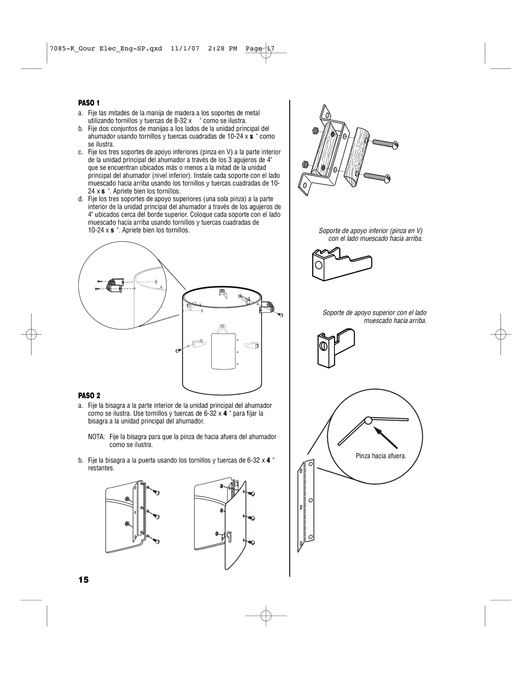 Brinkmann 810-7090-S, 810-7080-0, 810-7080-K, 140-7085-K owner manual Paso 