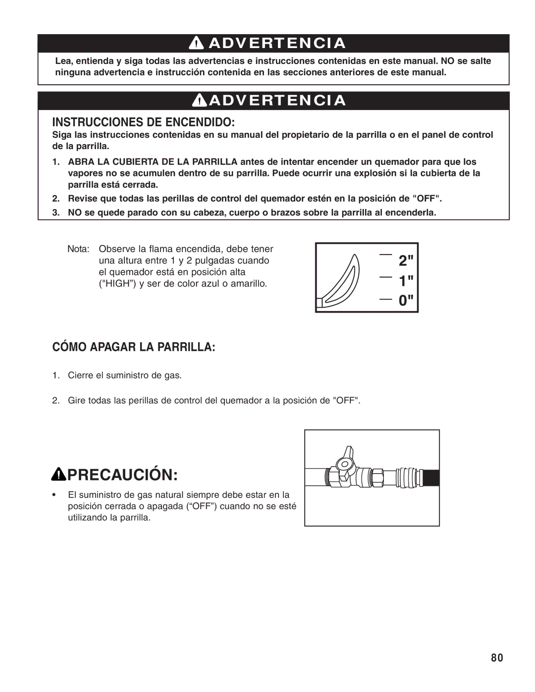 Brinkmann 810-8555-S, 810-8552-S, 810-8640-S, 810-8750-S, 810-8550-S Instrucciones DE Encendido, Cómo Apagar LA Parrilla 