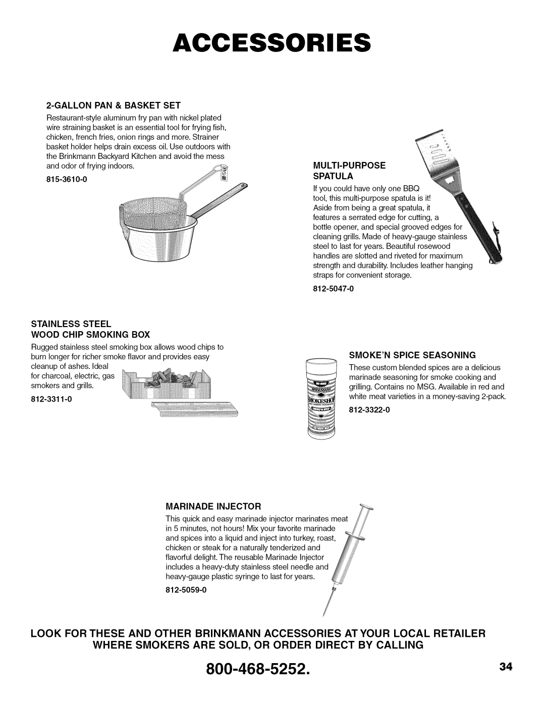 Brinkmann 810.63450 owner manual Gallon PAN & Basket SET 