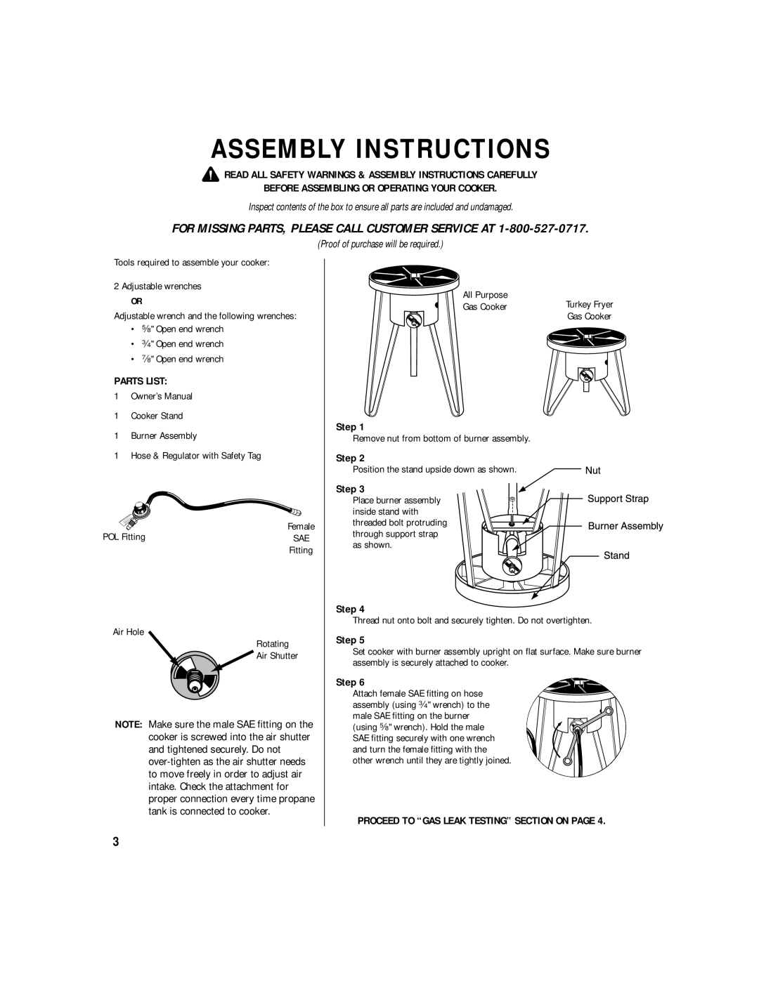 Brinkmann 815-3680-0, 815-3680-S, 815-3680-P, 815-3780-0, 815-3782-0, 815-3784-0 owner manual Assembly Instructions 