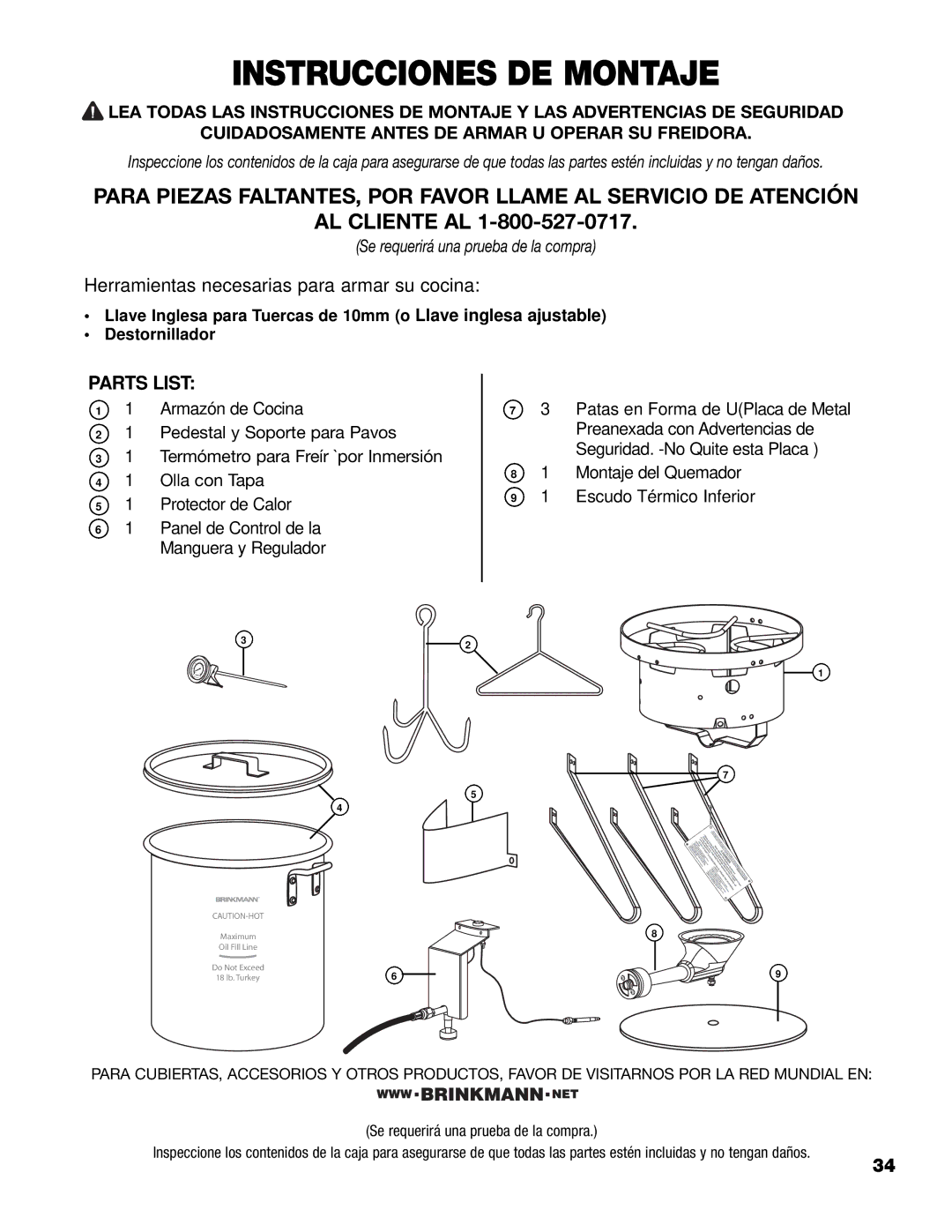 Brinkmann 815-4001-S owner manual Instrucciones DE Montaje 