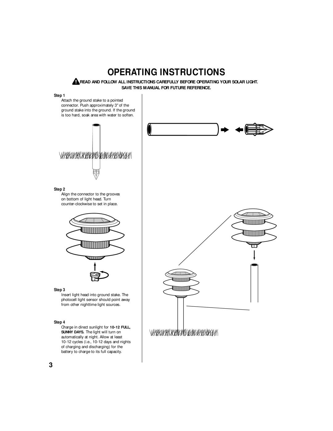 Brinkmann 822-0408-0, 822-0408-4 owner manual Operating Instructions 