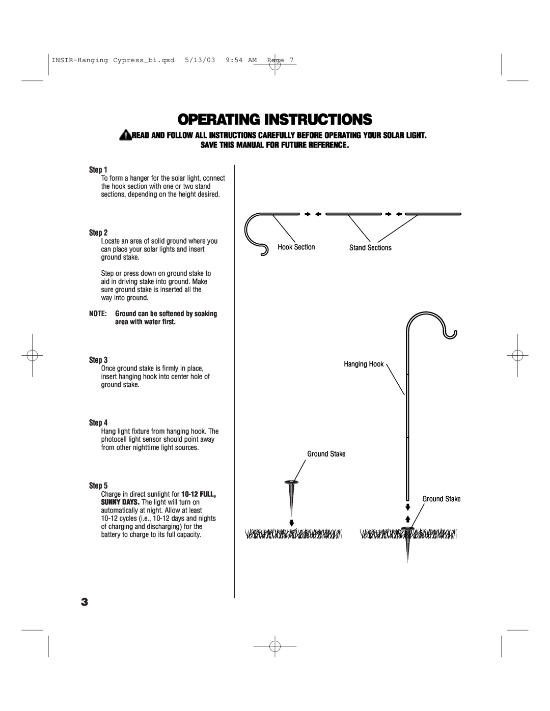 Brinkmann 822-1506-B owner manual Operating Instructions, Step, Save This Manual For Future Reference 