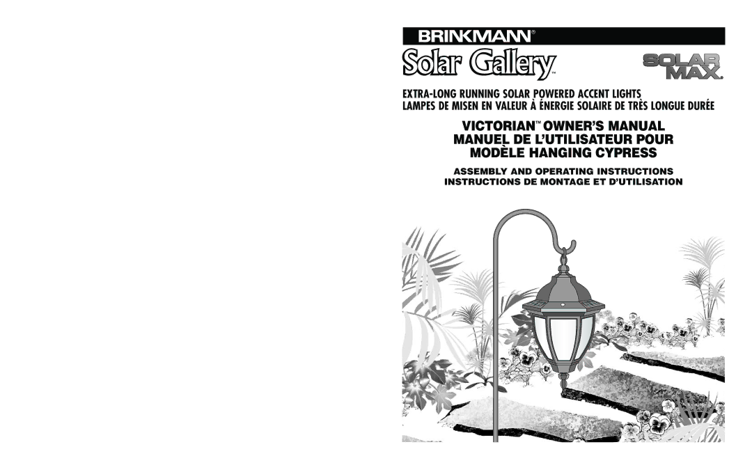 Brinkmann 822-B504-2 owner manual Manuel DE L’UTILISATEUR Pour Modèle Hanging Cypress 