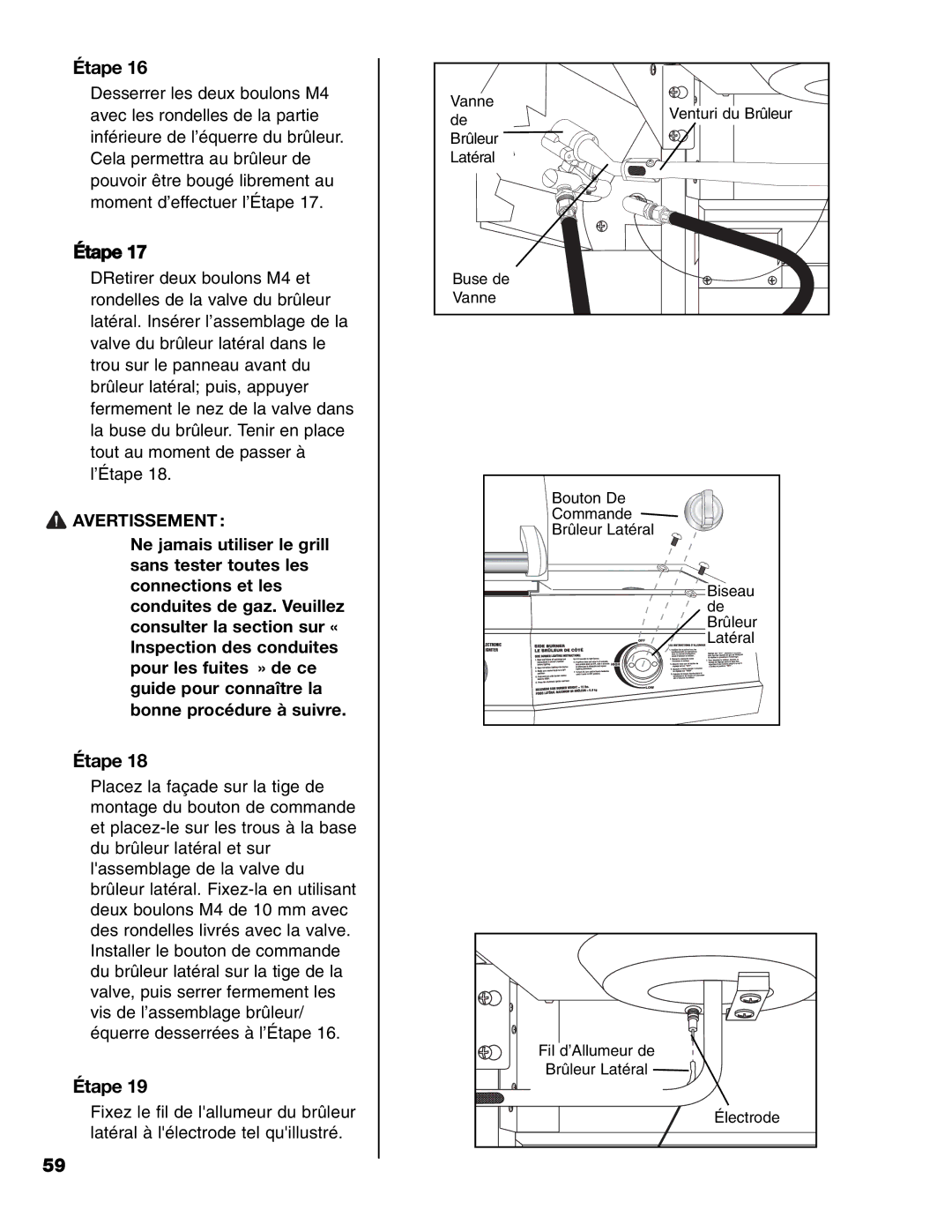 Brinkmann 8300 owner manual Avertissement 