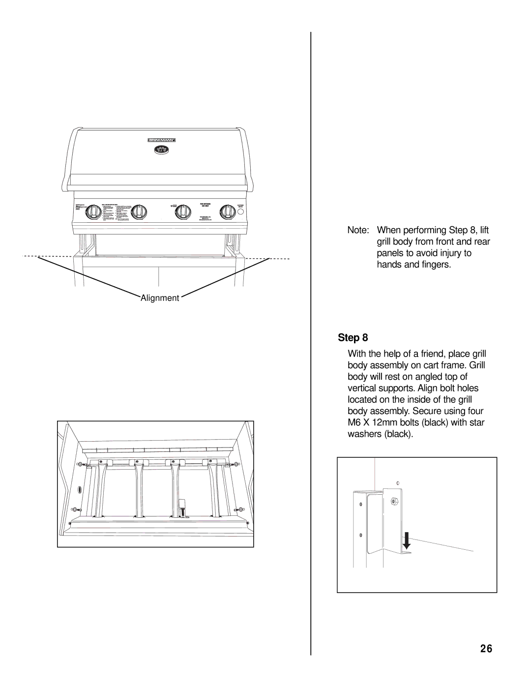 Brinkmann 8445 owner manual Alignment 