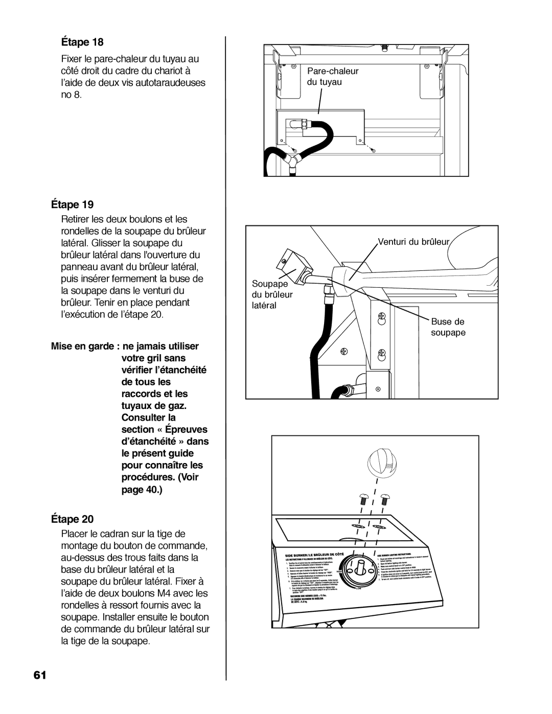 Brinkmann Austin owner manual Pare-chaleur 