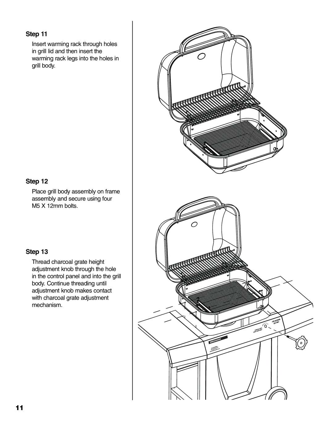 Brinkmann Charcoal Grill owner manual Outdo 