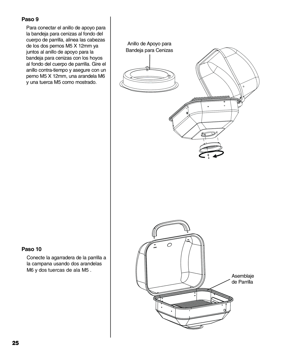 Brinkmann Charcoal Grill owner manual Paso 