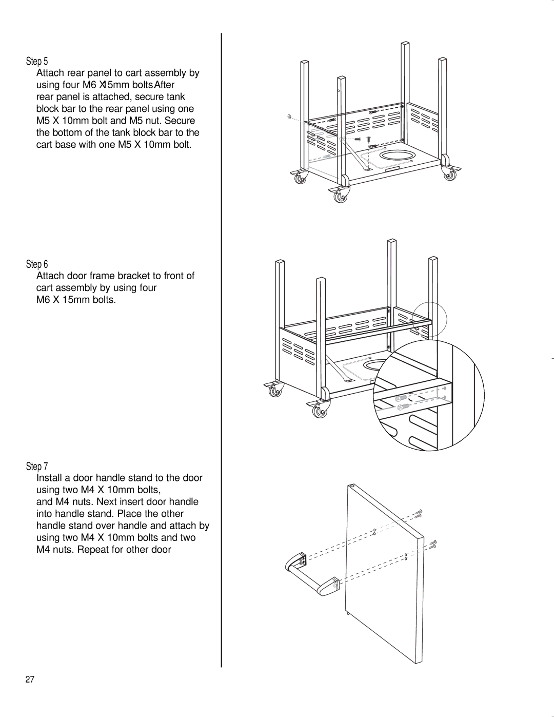 Brinkmann CHARCOAL SMOKER CHARCOAL GRILL owner manual M6 X 15mm bolts 