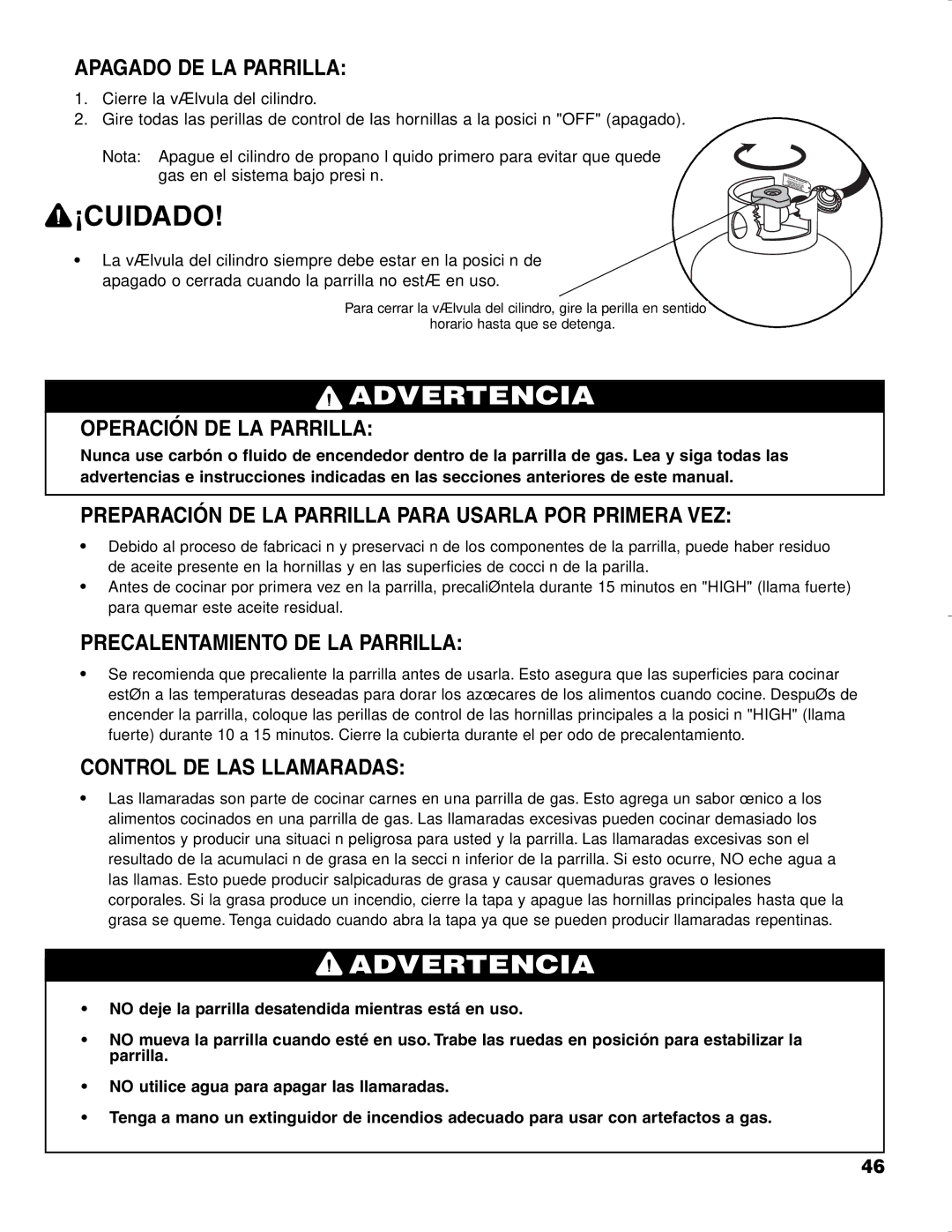 Brinkmann CHARCOAL SMOKER CHARCOAL GRILL Apagado DE LA Parrilla, Operación DE LA Parrilla, Precalentamiento DE LA Parrilla 