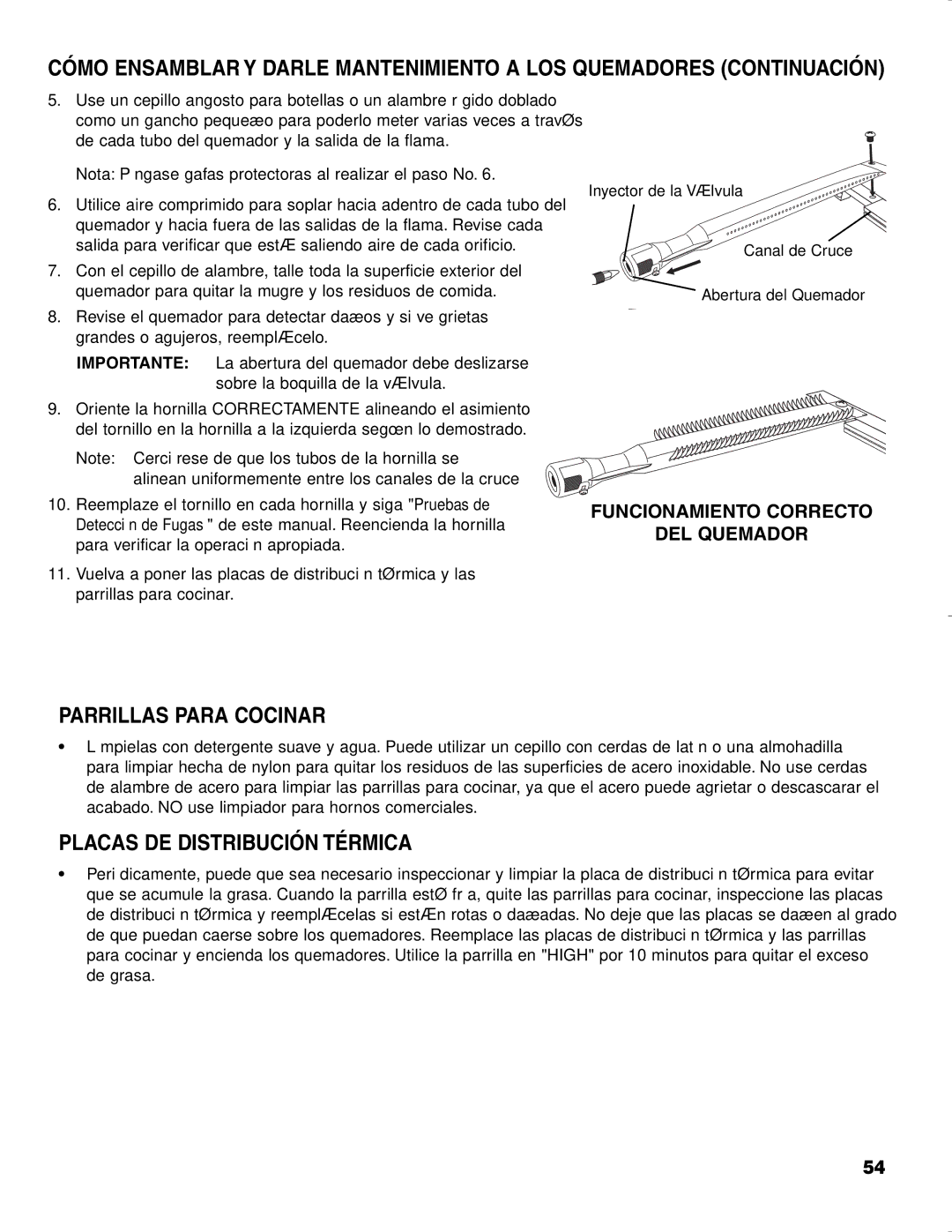 Brinkmann CHARCOAL SMOKER CHARCOAL GRILL owner manual Parrillas Para Cocinar, Placas DE Distribución Térmica 