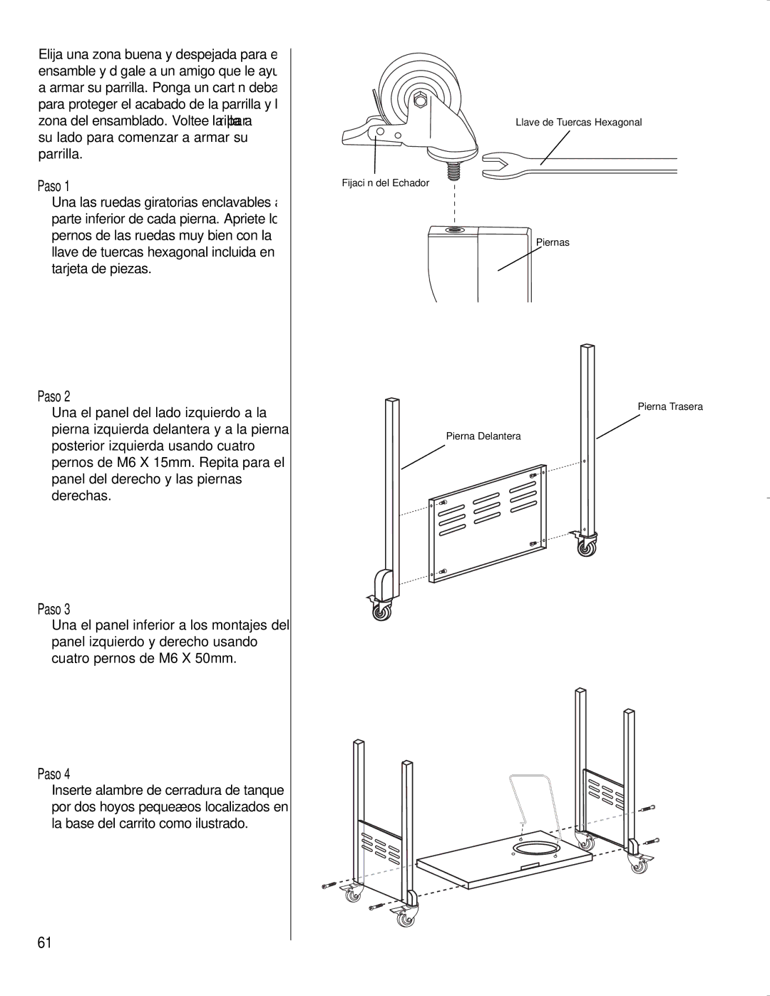 Brinkmann CHARCOAL SMOKER CHARCOAL GRILL owner manual Paso 