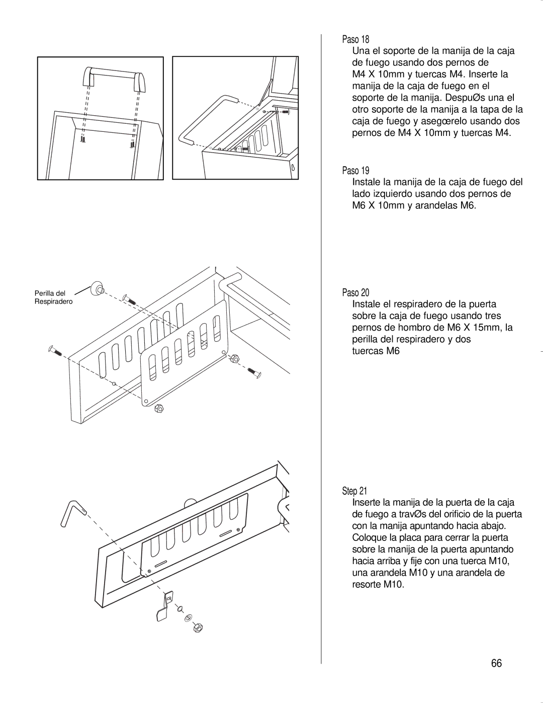 Brinkmann CHARCOAL SMOKER CHARCOAL GRILL owner manual Perilla del Respiradero 