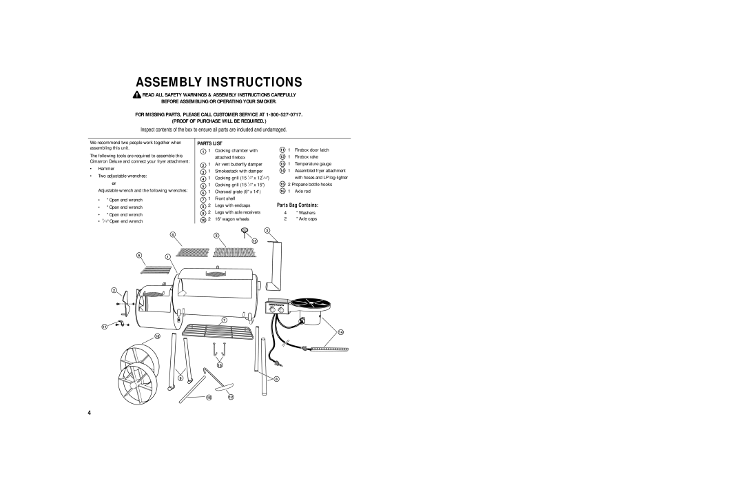 Brinkmann Charcoal Smoker owner manual Fryer Operating Instructions, Fryer and LP Log-lighter Control Panel 