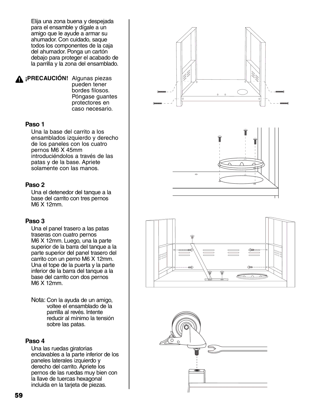 Brinkmann Charcoal/Gas Grill owner manual Paso 