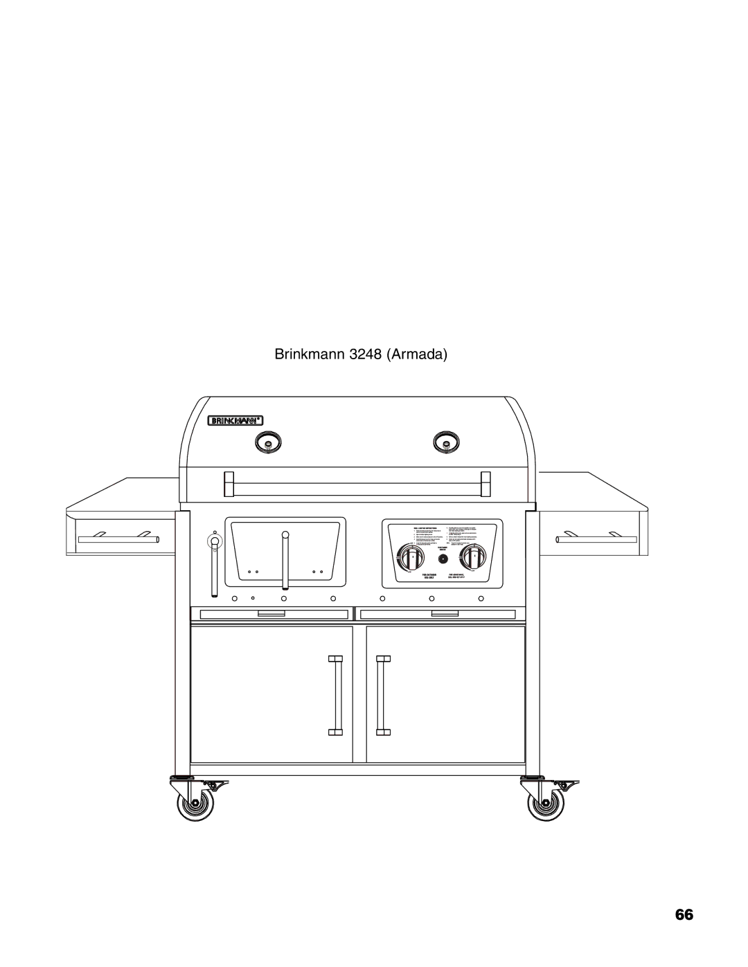 Brinkmann Charcoal/Gas Grill owner manual Brinkmann 3248 Armada 