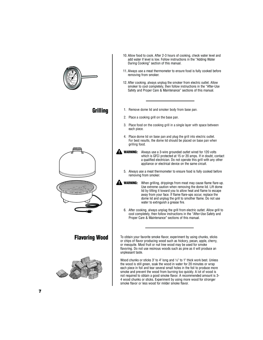 Brinkmann Electric Smoker owner manual Grilling 