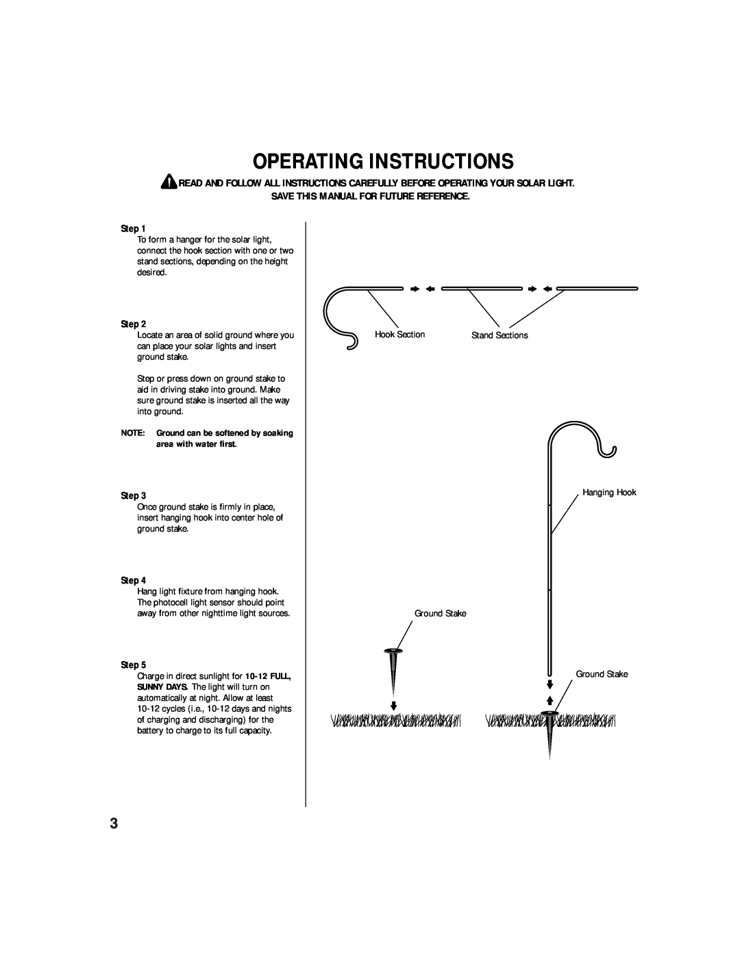 Brinkmann ENDURA owner manual Operating Instructions, SAVE THIS MANUAL FOR FUTURE REFERENCE Step 
