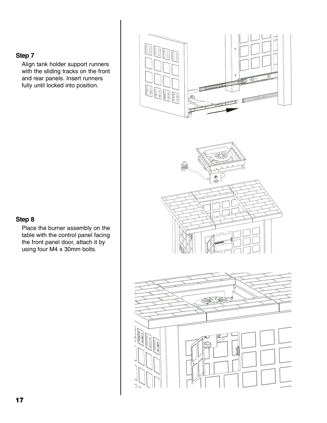 Brinkmann Gas FirePit owner manual Step 