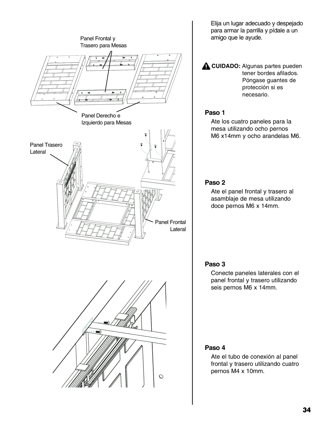 Brinkmann Gas FirePit owner manual Paso 