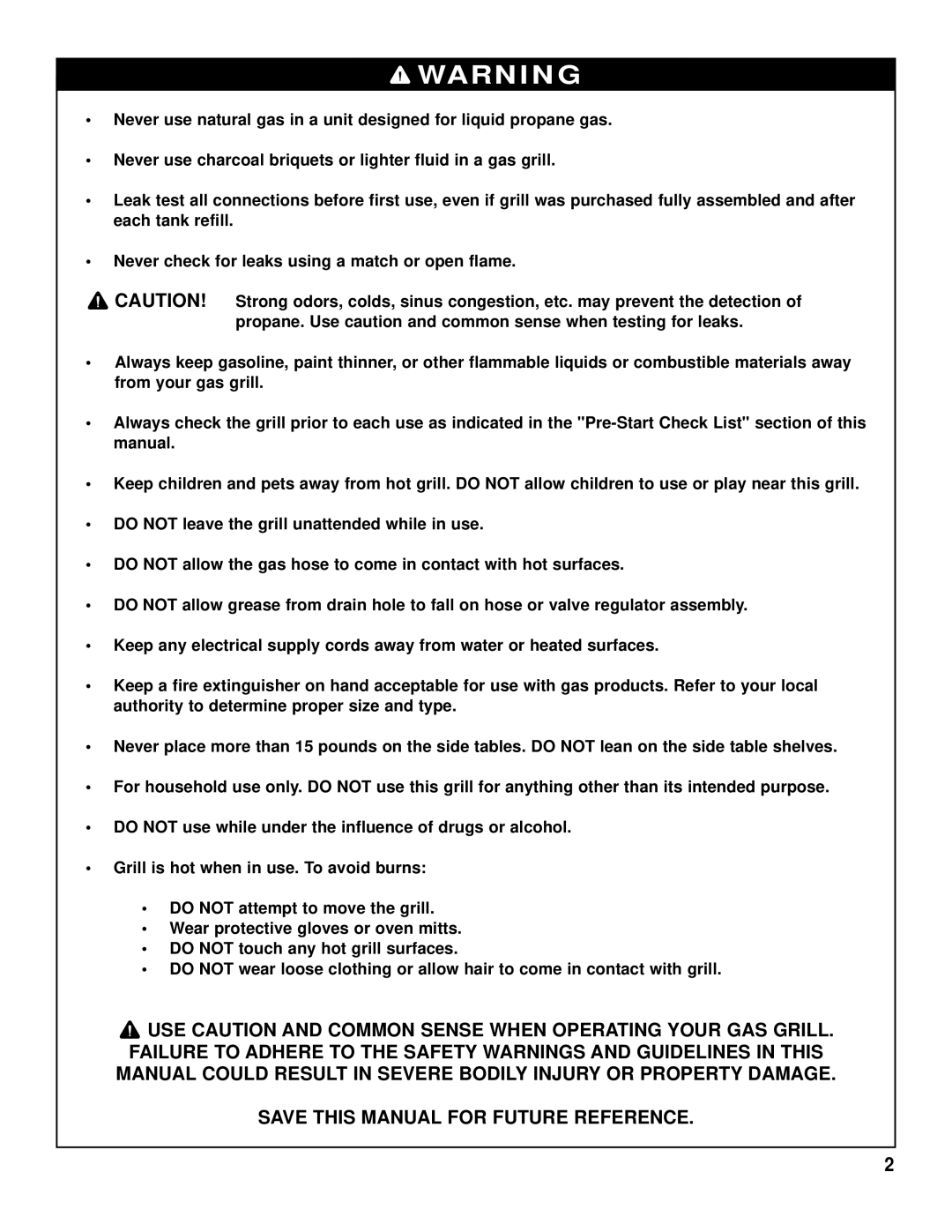 Brinkmann Gas Grill King owner manual 