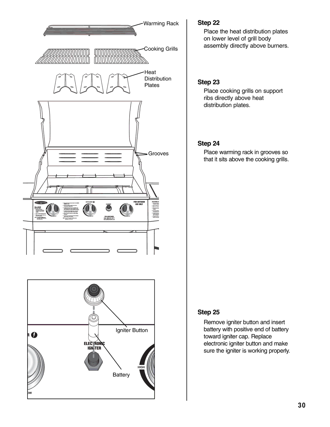 Brinkmann Gas Outdoor Grill owner manual Step 