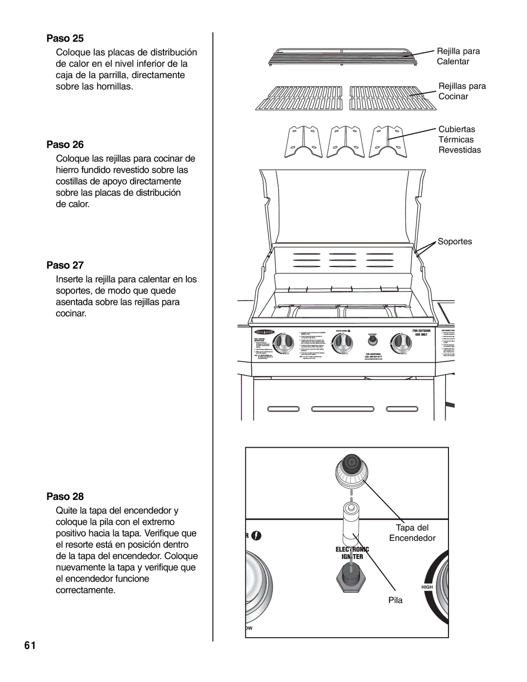 Brinkmann Gas Outdoor Grill owner manual Paso 