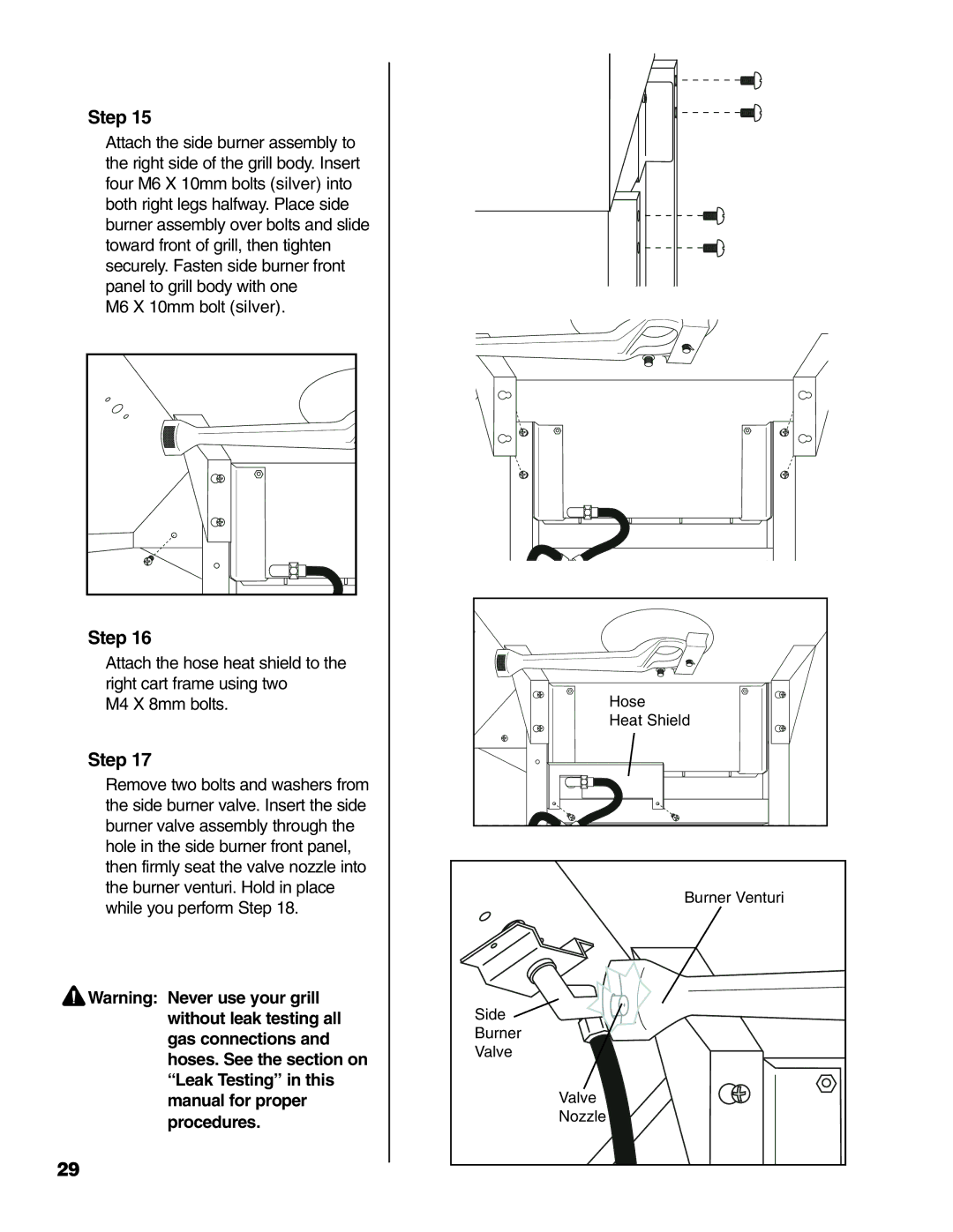 Brinkmann Gourmet Series owner manual Hose 