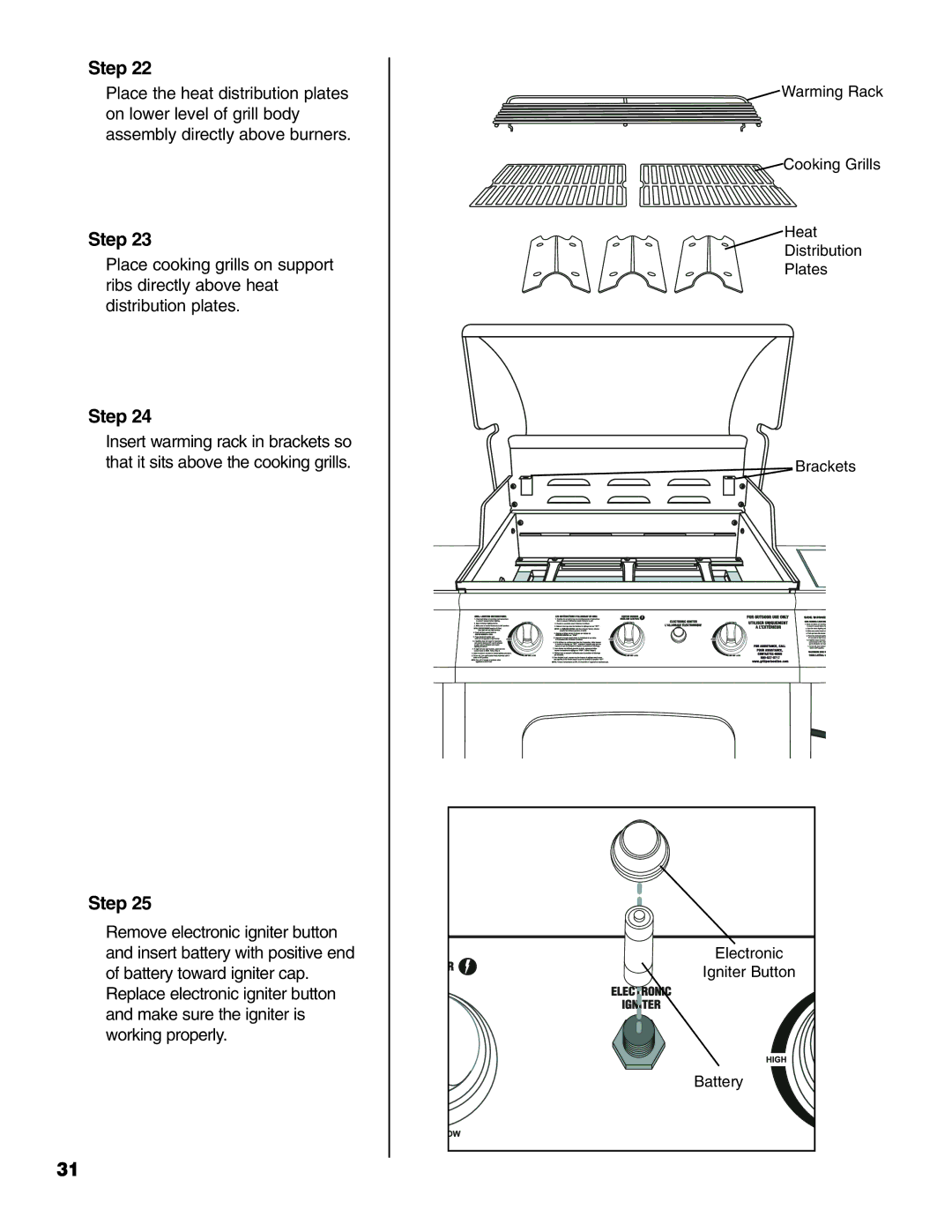 Brinkmann Gourmet Series owner manual Step 