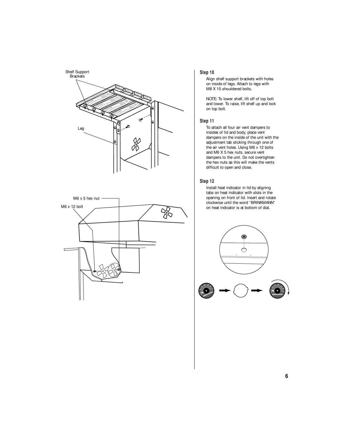 Brinkmann Grill King DeLuxe Heavy-Duty Outdoor Charcoal Grill & Smoker owner manual 