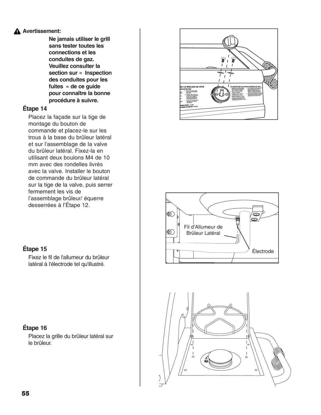 Brinkmann Heavy-Duty Natural Gas Grill owner manual Avertissement 