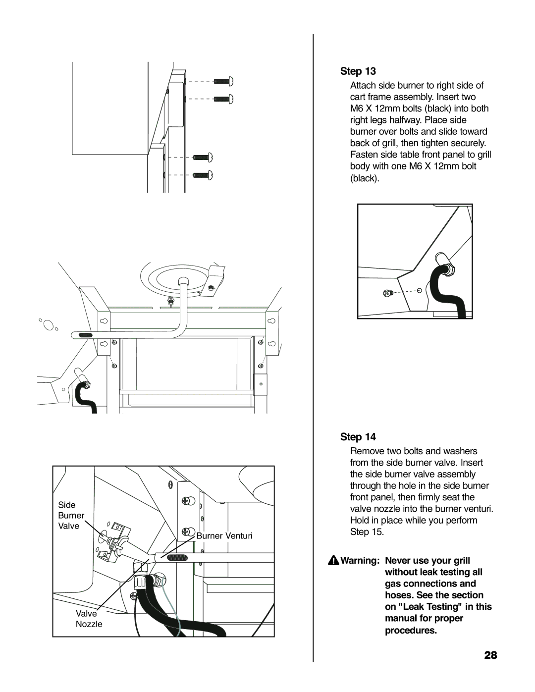 Brinkmann Madison owner manual Without leak testing all 